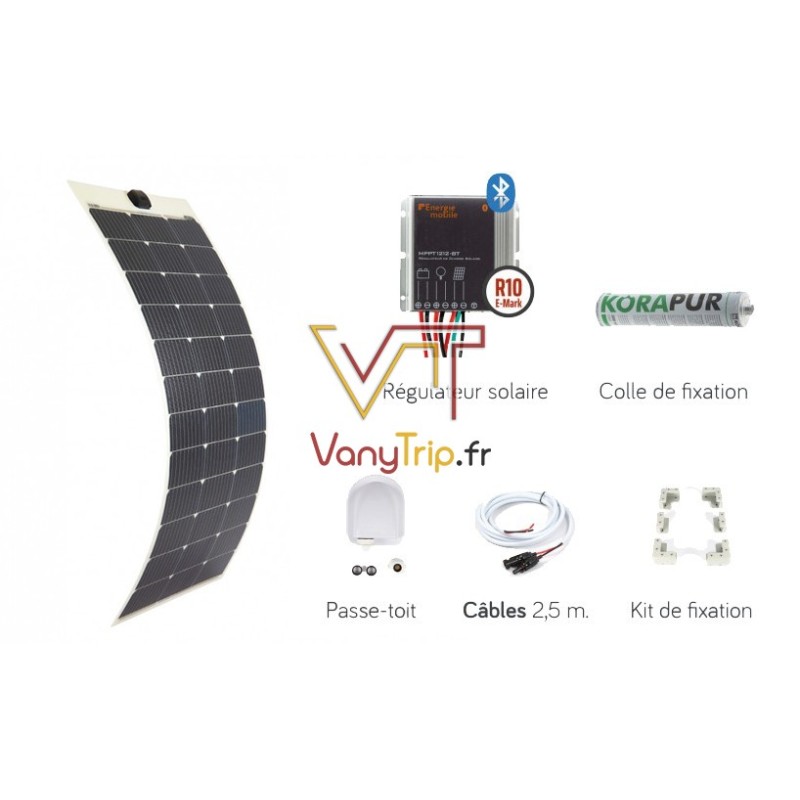 Kit solaire intégral Souple 105W - 12V